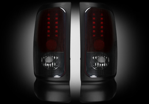 Recon Dark Red LED Tail Light Set 94-02 Dodge Ram - Click Image to Close